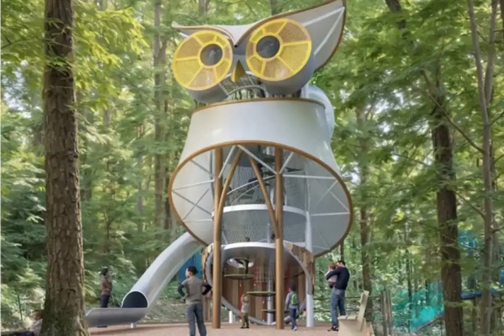 Tour ludique géante en forme de hibou / photographe © Parc Argonne Decouverte